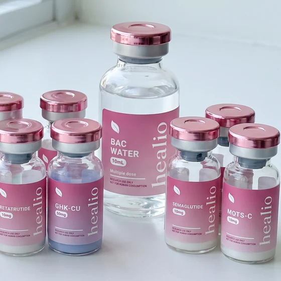 A Healio Peptides order unboxed at home